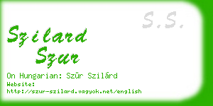 szilard szur business card
